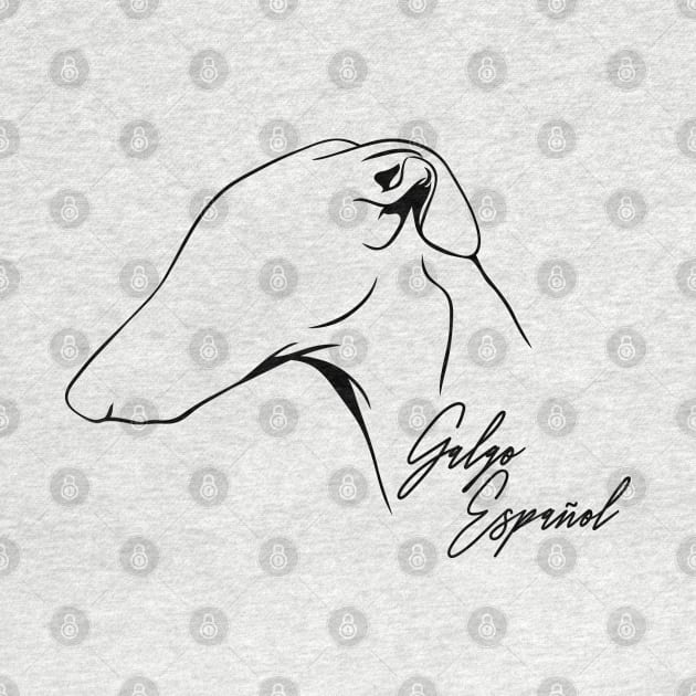 Proud Galgo Espanol profile dog lover sighthound by wilsigns